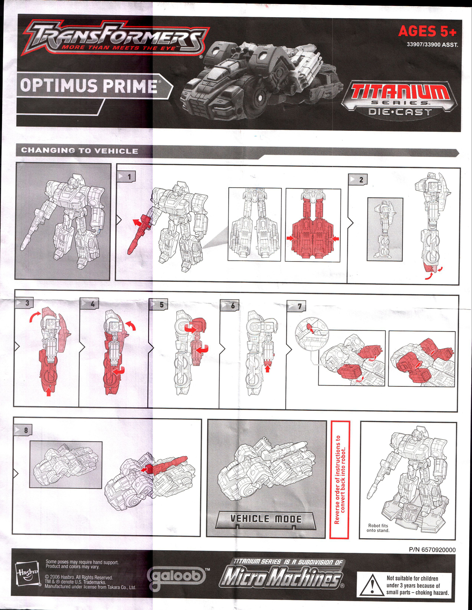 optimus prime hasbro toy instructions